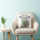 ムーディの頼ヘルプデスクの猫が、チケットを入れた クッション (椅子)