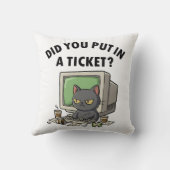 ムーディの頼ヘルプデスクの猫が、チケットを入れた クッション (裏面)