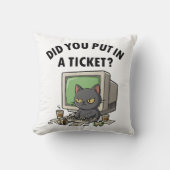 ムーディの頼ヘルプデスクの猫が、チケットを入れた クッション (正面)