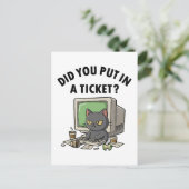 ムーディの頼ヘルプデスクの猫が、チケットを入れた ポストカード (スタンド正面)