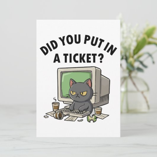 ムーディの頼ヘルプデスクの猫が、チケットを入れた 招待状 (スタンド正面)