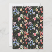 ムーディはっきりしたフローラアーチオーバル結婚式招待状 招待状 (裏面)