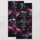 ムーディはっきりしたーフラワーエンチャントフローラのメ結婚ニュー メニュー (正面/裏面)