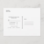 ムーディはっきりしたーフラワーエンチャントフローラウェディングRSVP 案内ポストカード (裏面)