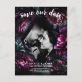 ムーディはっきりしたーフラワーエンチャントフローラ保存日付 案内ポストカード (正面)