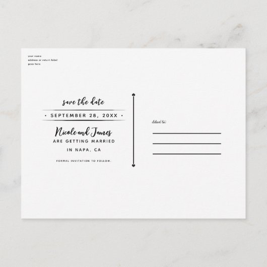 ムーディはっきりしたーフラワーエンチャントフローラ保存日付 案内ポストカード (裏面)