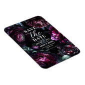 ムーディはっきりしたーフラワーブラックエンチャントフローラ結婚ズ マグネット (右側)