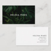 ムーディはっきりしたーモンテ葉ラのトロピカルグリーン 名刺 (正面/裏面)