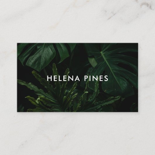 ムーディはっきりしたーモンテ葉ラのトロピカルグリーン 名刺 (正面)