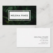 ムーディはっきりしたーモンテ葉ラ熱帯緑ビジネス 名刺 (正面/裏面)