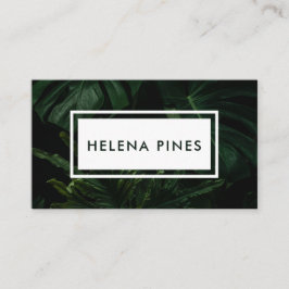 ムーディはっきりしたーモンテ葉ラ熱帯緑ビジネス 名刺