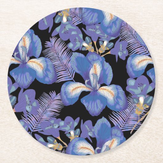 ムーディアイリス ラウンドペーパーコースター (正面)