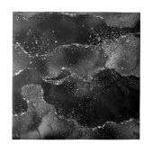 ムーディアゲート |オニックスブラックシルバーバンピーゴシックグリッター タイル (正面)