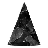 ムーディアゲート |オニックスブラックシルバーバンピーゴシックグリッター パーティーハット (左)