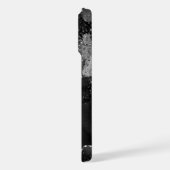 ムーディアゲート |オニックスブラックシルバーバンピーゴシックグリッター iPhoneケース (左側面)