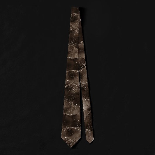 ムーディアゲート |コーヒーブラウン黄金のブロンズルーペ ネクタイ