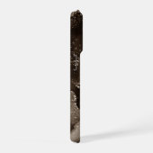 ムーディアゲート |コーヒーブラウン黄金のブロンズルーペ iPhoneケース (右側面)