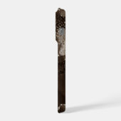 ムーディアゲート |コーヒーブラウン黄金のブロンズルーペ iPhoneケース (左側面)