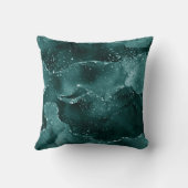 ムーディアゲート |ティール（緑がかった色）グリーンマラカイトリッチ宝石トーン クッション (裏面)