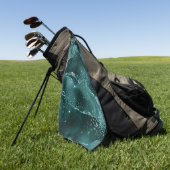 ムーディアゲート |ティール（緑がかった色）グリーンマラカイトリッチ宝石トーン ゴルフタオル (グリーン)