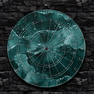 ムーディアゲート  ティール（緑がかった色）グリーンマラカイトリッチ宝石トーン ダーツボード