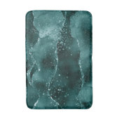 ムーディアゲート |ティール（緑がかった色）グリーンマラカイトリッチ宝石トーン バスマット (正面縦)