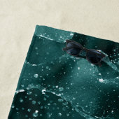 ムーディアゲート |ティール（緑がかった色）グリーンマラカイトリッチ宝石トーン ビーチタオル (インサイチュ)