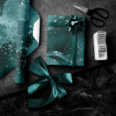 ムーディアゲート |ティール（緑がかった色）グリーンマラカイトリッチ宝石トーン ラッピングペーパー