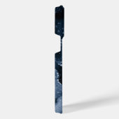 ムーディアゲート |ネイビーデニムスチールブルーフェイクグリッター iPhoneケース (右側面)