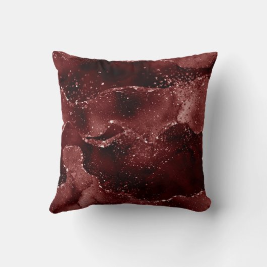 ムーディアゲート |ヘナ血赤ガーネット宝石トーン クッション (裏面)