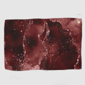 ムーディアゲート |ヘナ血赤ガーネット宝石トーン ゴルフタオル (横)