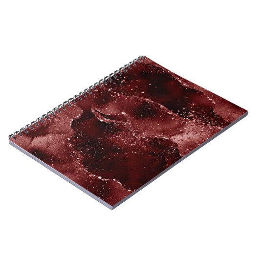 ムーディアゲート |ヘナ血赤ガーネット宝石トーン ノートブック (左側)