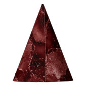 ムーディアゲート |ヘナ血赤ガーネット宝石トーン パーティーハット (裏面)