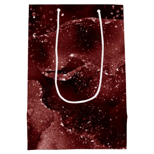 ムーディアゲート |ヘナ血赤ガーネット宝石トーン ミディアムペーパーバッグ (裏面)