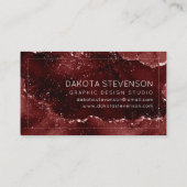 ムーディアゲート |ヘナ血赤ガーネット宝石トーン 名刺 (裏面)