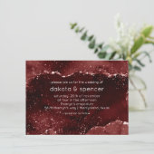 ムーディアゲート |ヘナ血赤ガーネット宝石トーン 招待状 (スタンド正面)