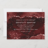 ムーディアゲート |ヘナ血赤ガーネット宝石トーン 招待状 (正面)