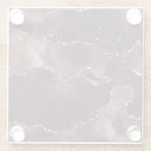 ムーディアゲート |ワインボルドーSangria Merlot Maroon ガラスコースター (裏面)