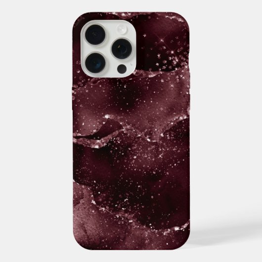 ムーディアゲート |ワインボルドーSangria Merlot Maroon iPhoneケース (裏面)