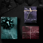 ムーディアゲート |抽象芸術ラグジュアリーダーク宝石トーン ラッピングペーパーシート