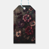 ムーディアネモン開花ヴィンテージ植物学フローラ芸術 ギフトタグ (裏面)