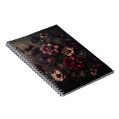 ムーディアネモン開花ヴィンテージ植物学フローラ芸術 ノートブック (右側)