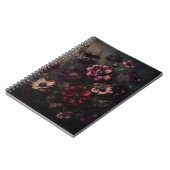 ムーディアネモン開花ヴィンテージ植物学フローラ芸術 ノートブック (左側)