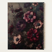 ムーディアネモン開花ヴィンテージ植物学フローラ芸術 プランナー手帳 (裏面)