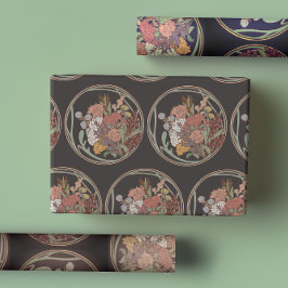 ムーディアールデコフラワーブーケ ラッピングペーパーシート