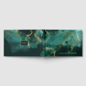 ムーディインクエメラルド金ゴールド抽象芸術ID988 ゲストブック (全面)