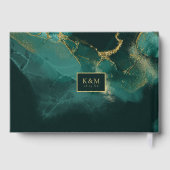 ムーディインクエメラルド金ゴールド抽象芸術ID988 ゲストブック (裏面)