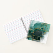 ムーディインクエメラルド金ゴールド抽象芸術ID988 ノートブック (内部)