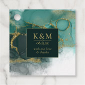 ムーディインクエメラルド金ゴールド抽象芸術ID988 フェイバータグ (正面)