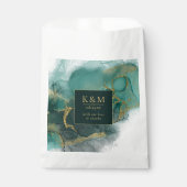 ムーディインクエメラルド金ゴールド抽象芸術ID988 フェイバーバッグ (正面)